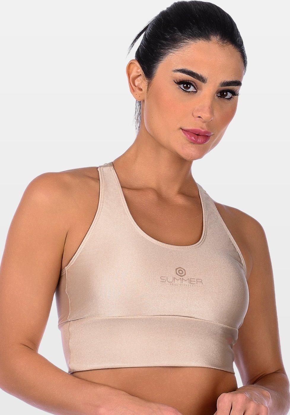 Imagem principal Top Nadador Fitness Cós Largo Cirrê Summer Soul Bojo Removível bege Summer Soul bege