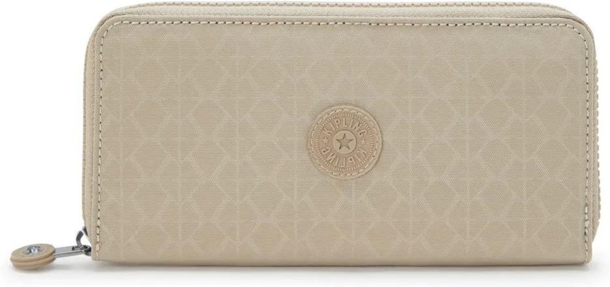 Carteira Kipling Money World Sign Beige Emb