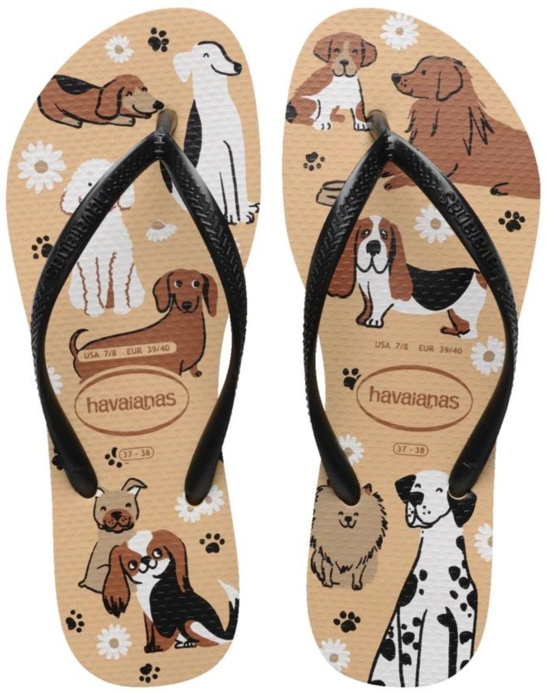 Imagem principal Chinelo Feminino Havaianas Pets Preto dourado Havaianas dourado