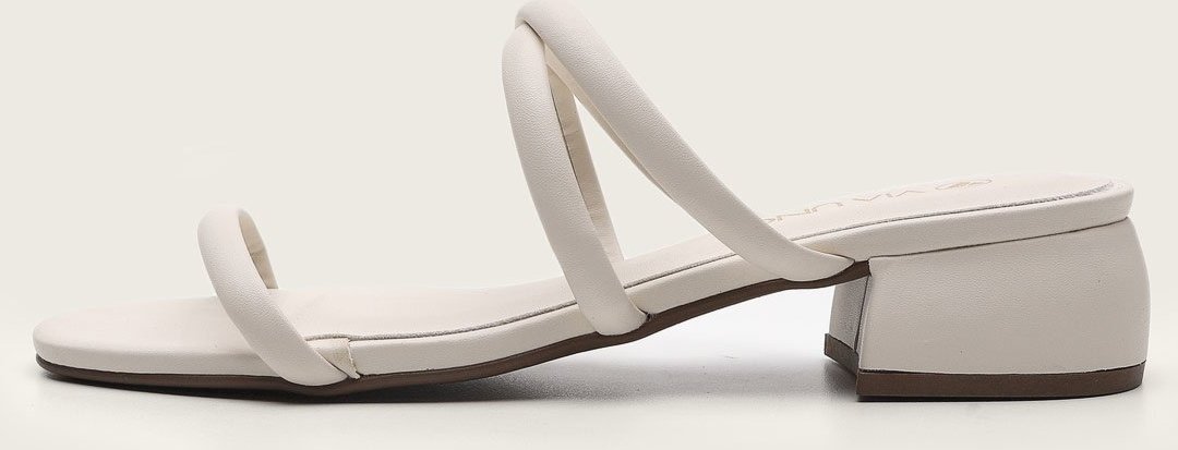 Tamanco Via Uno Tiras Cruzadas Off-White