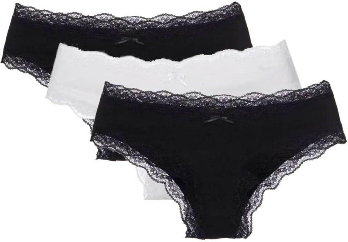 Imagem principal Kit 3 Calcinhas Boyshort Algodão Pop Colors Branco e Preto Loungerie incolor Loungerie incolor