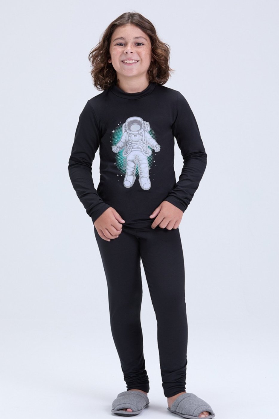 Imagem principal Infantil - Conjunto Térmico Masculino Brilha no Escuro Astronauta VIDA COSTEIRA preto VIDA COSTEIRA preto