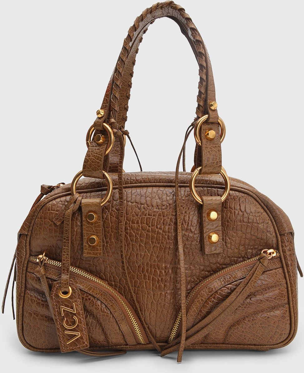Imagem principal Bolsa Feminina Vicenza Alça Trançada Detalhes Dourados marrom marrom