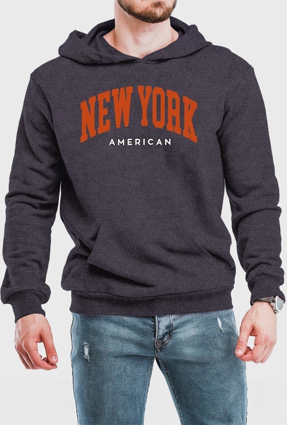 Imagem principal Moletom Canguru Flanelado com Capuz New York Benellys Chumbo cinza Benellys cinza