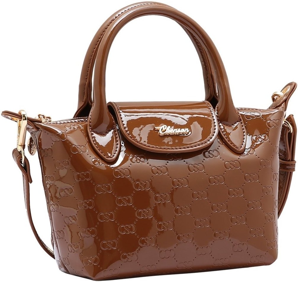 Bolsa Feminina Chenson Original Mini Logo Verniz Mão 3485038