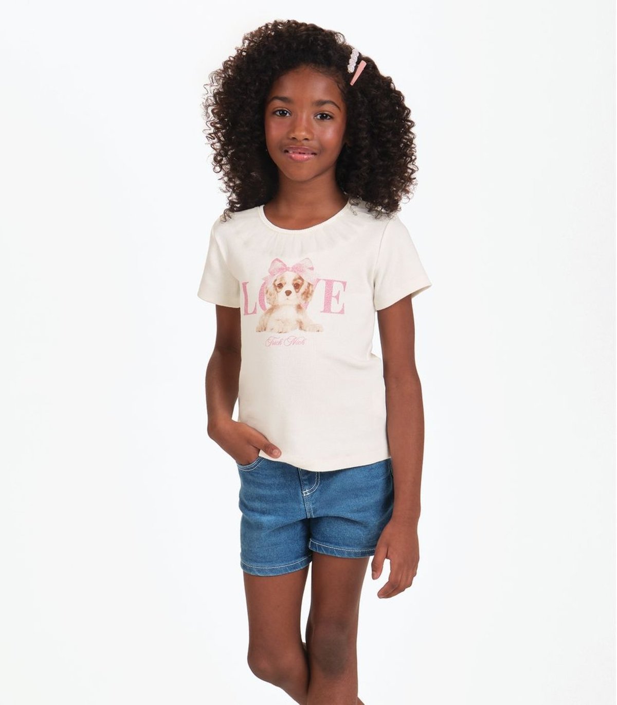 Imagem principal Infantil - Conjunto Menina Blusa Com Shorts Trick Nick azul Trick Nick azul