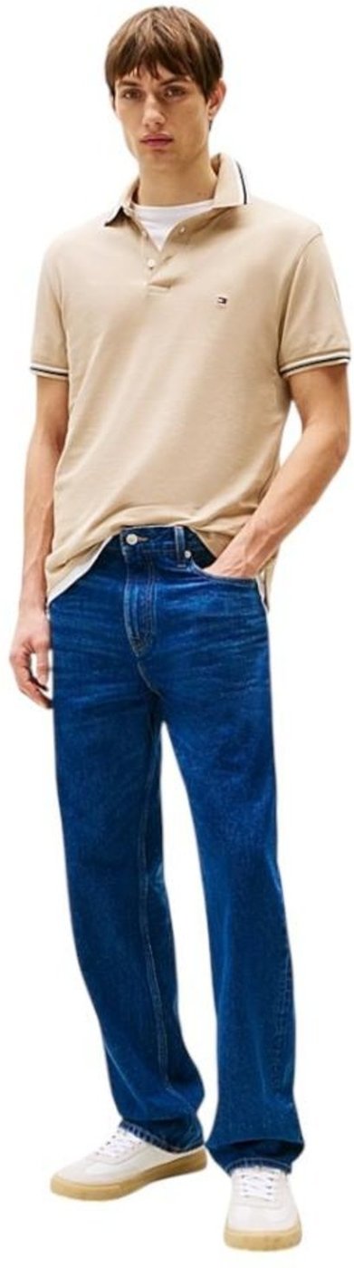 Imagem principal Camisa Polo Tommy Hilfiger Tipped Slim Fit Masculina bege Tommy Hilfiger bege