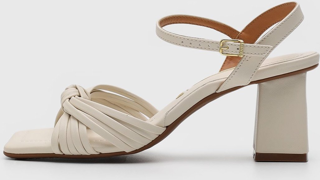 Scarpin Slingback Vizzano Tira Nó Off-White