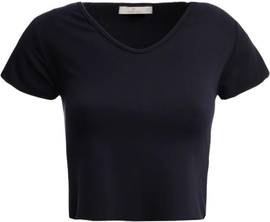 Imagem principal Blusa Cropped Manga Curta Feminina PRETO Autentique unico Autentique unico
