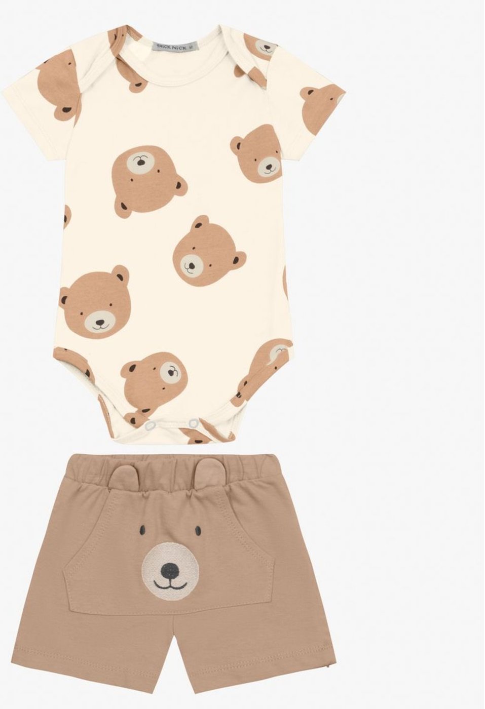 Imagem principal Infantil - Conjunto Body com Bermuda Menino Trick Nick Off White off-white white Trick Nick off-white white