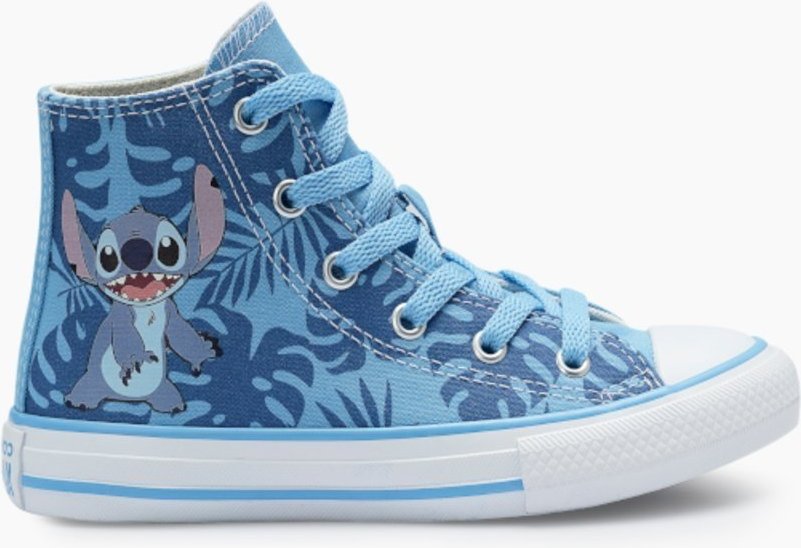 Imagem principal Infantil - Converse X Disney Stitch Chuck Taylor All Star Juvenil Cano Alto azul Converse azul