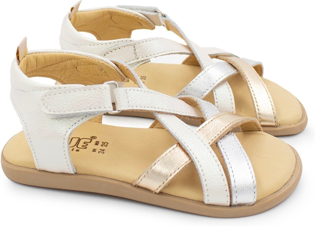 Infantil - Sandalia Menina Blue Poli Couro Perola