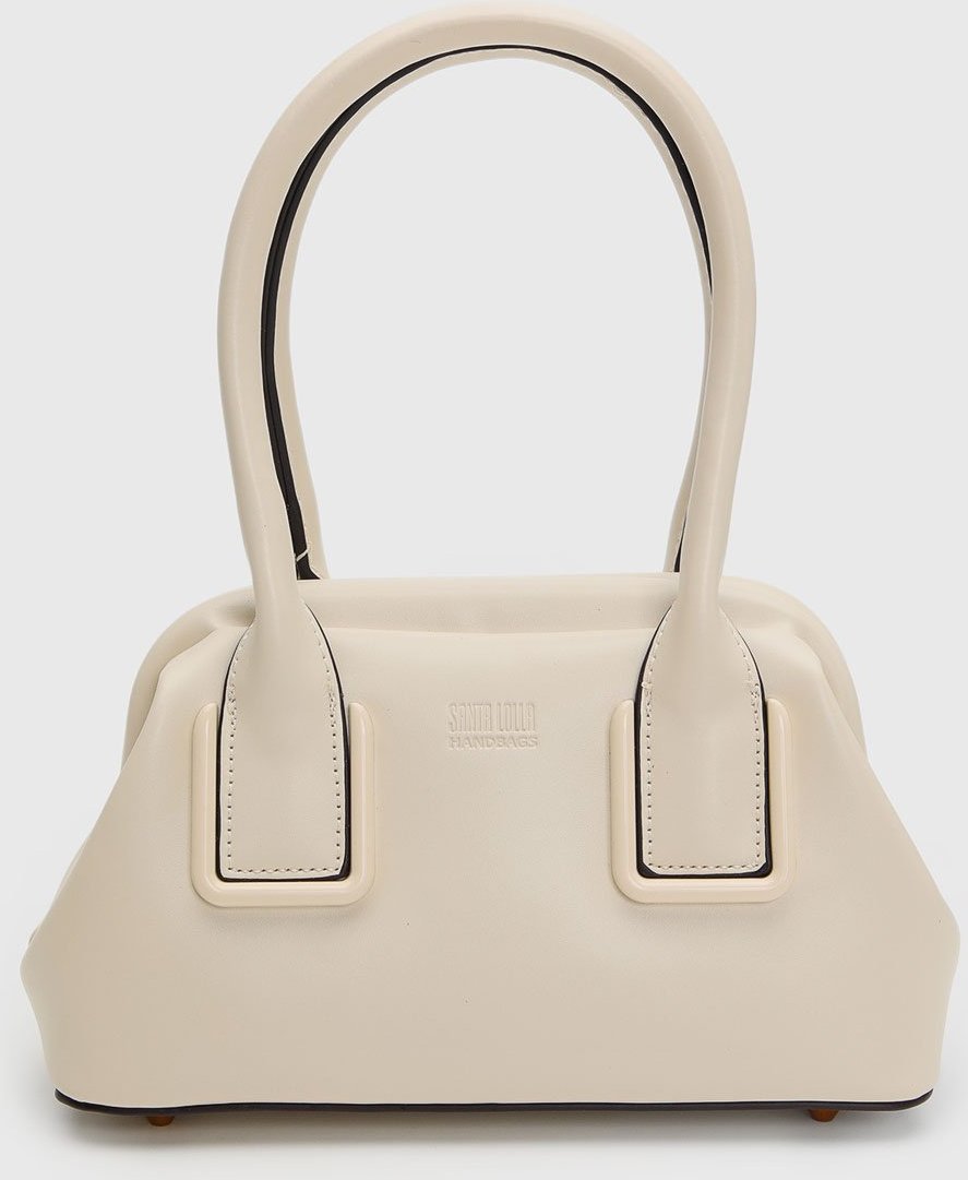 Bolsa Média Feminina Santa Lolla Estruturada Off-White