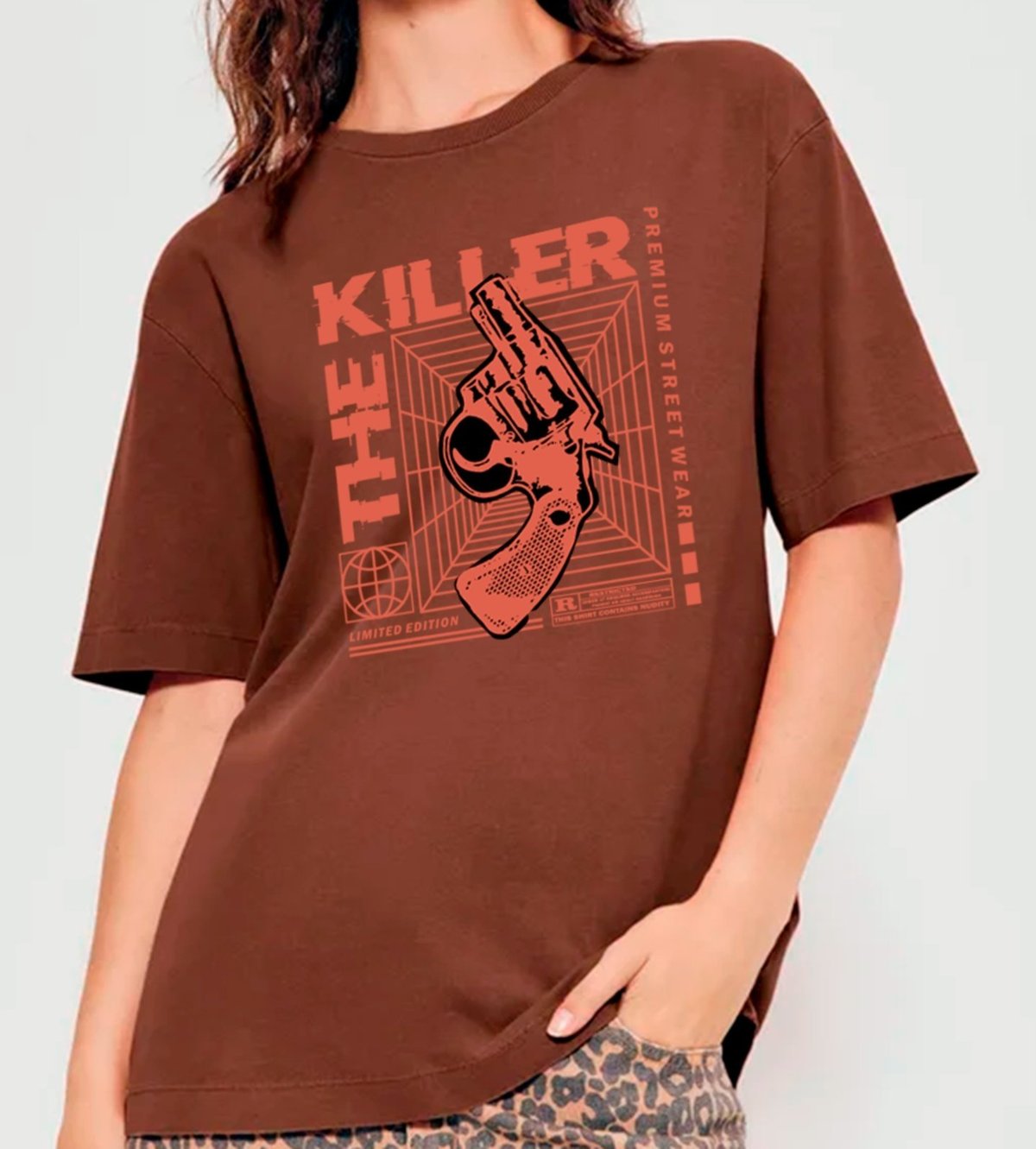Imagem principal Camiseta Ousy The Killer Premium Streetwear Oversized marrom ousy marrom