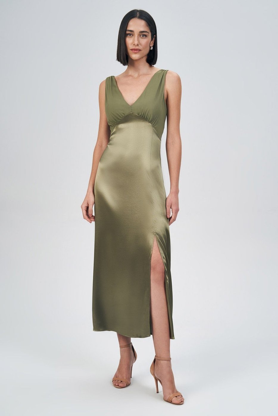 Vestido Acetinado Radiancy Feminino Acostamento