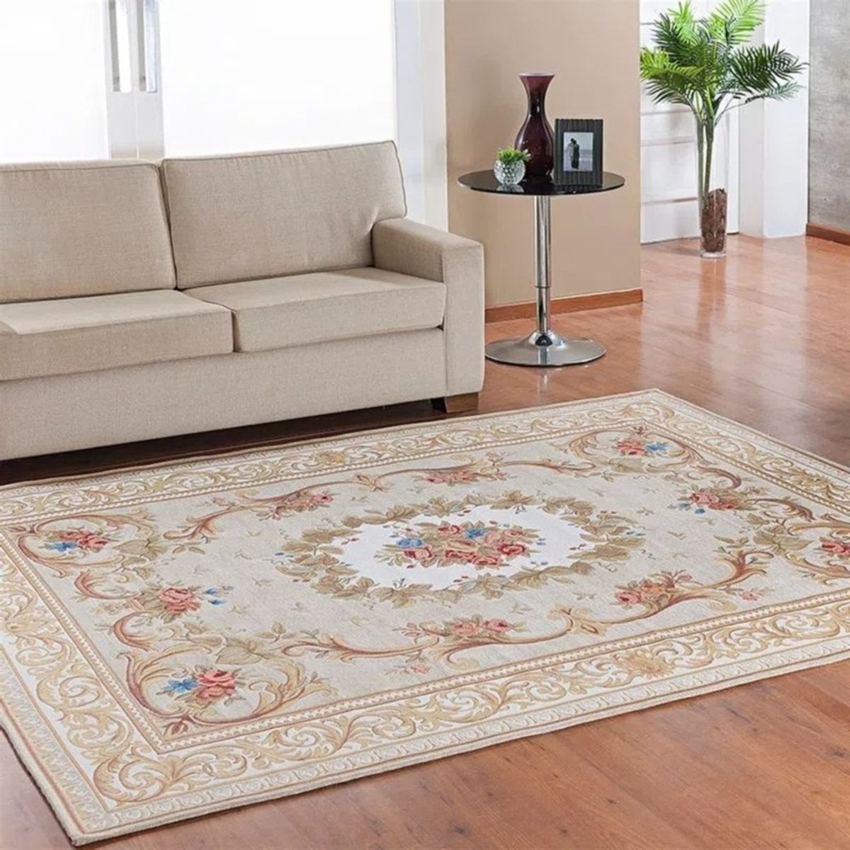 Tapete Sala Quarto 1,40x2,00 Antiderrapante Tulipa