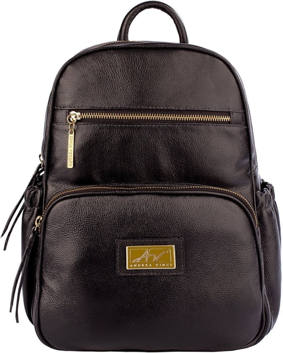 Imagem principal Mochila pequena de couro liso Zoey Andrea Vinci preto Andrea Vinci preto