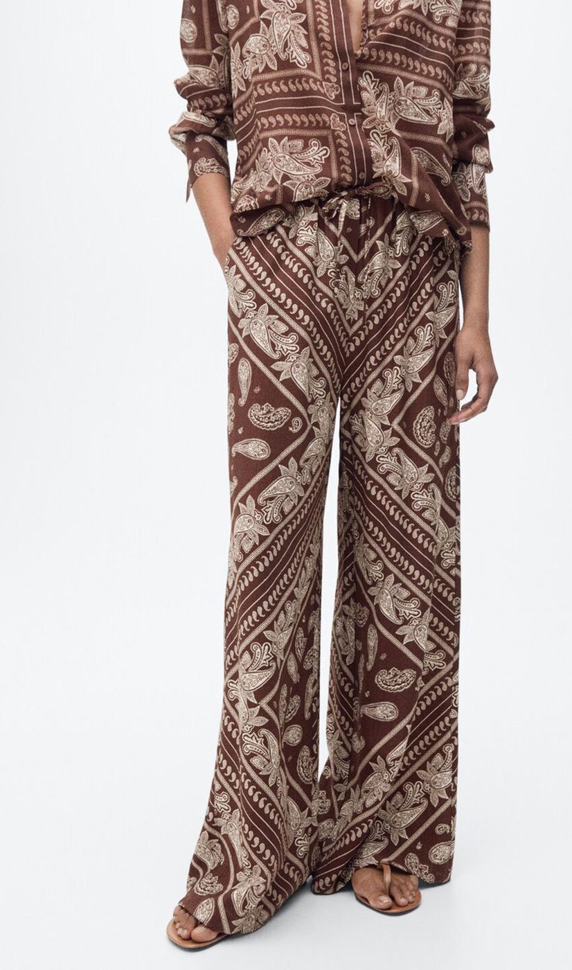 Calça Mango Wide Leg Pasley