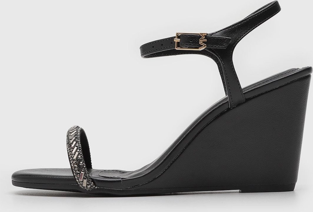 Imagem principal Sandália Feminina Via Marte Salto Anabela Preta preto VIA MARTE preto