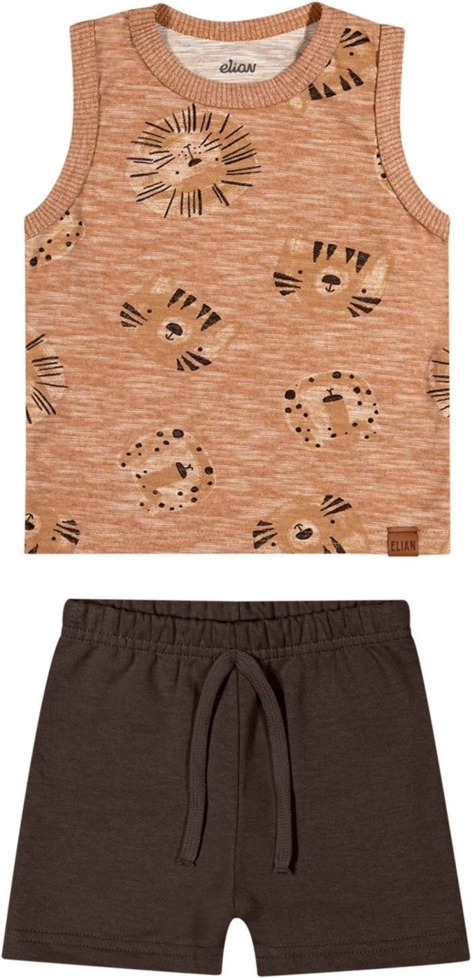 Imagem principal Infantil - Conjunto Menino Malha Flamê Selva Elian marrom Elian marrom