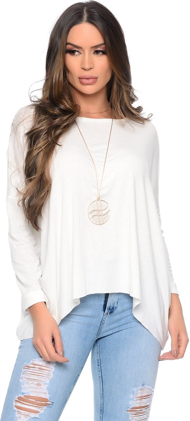 Imagem principal Blusa Quadrada M/L Decote Canoa BBonnie Helô Off White Branco off-white white BBonnie off-white white