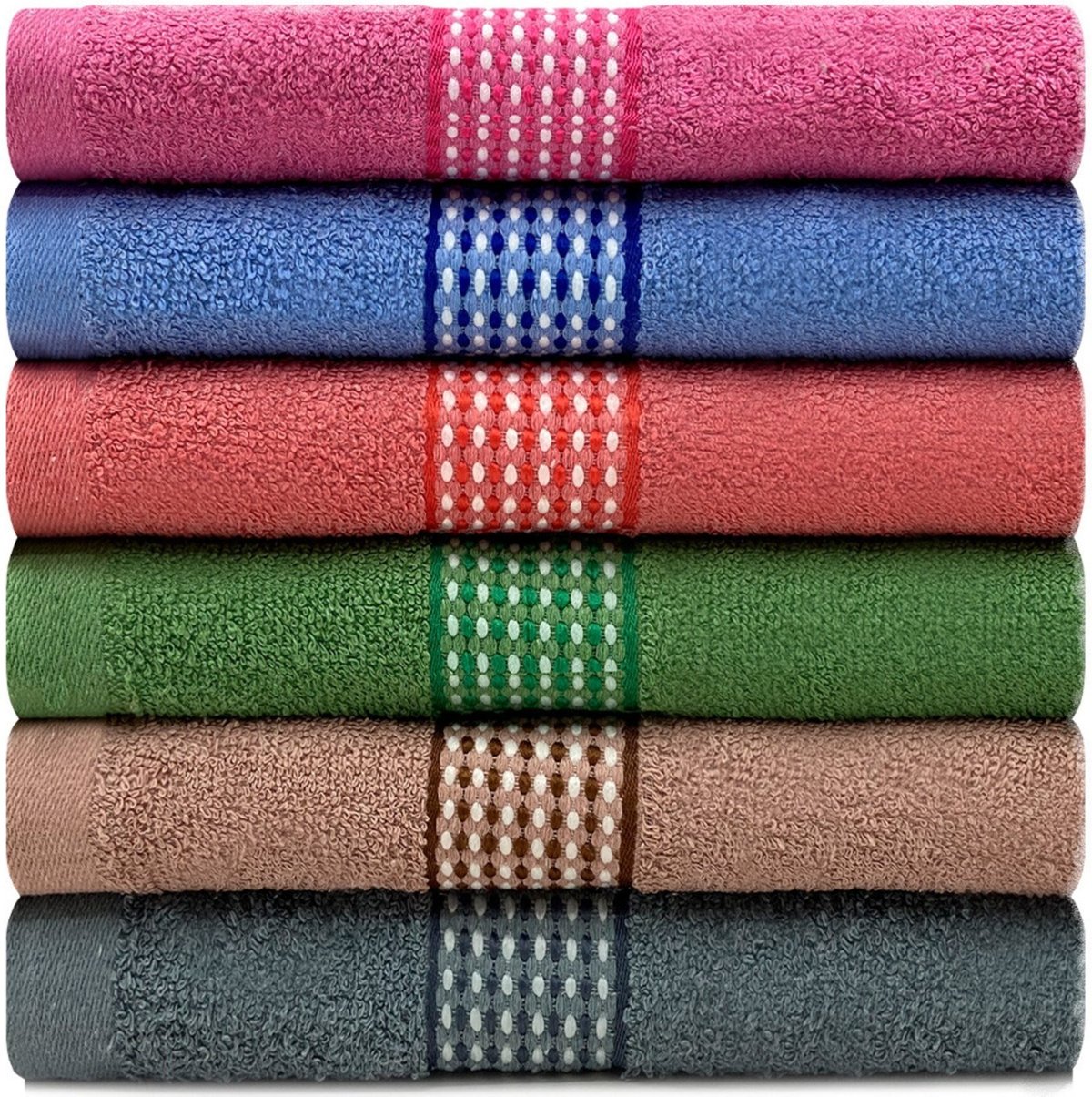 Jogo de Toalhas de Banho 6 Peças Algodão Felpuda Samba Camesa - Emcompre