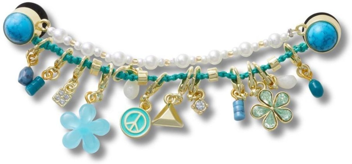 Infantil - Jibbitz™ Corrente de Pingente Ajustável Azul Branco