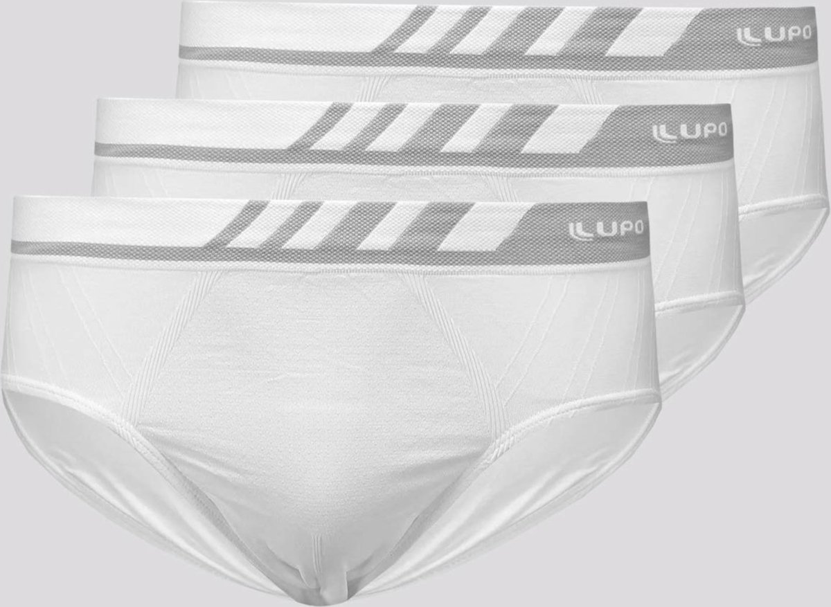 Imagem principal Kit 3 Cuecas Slip Lupo Microfibra Sem Costura Branca branco Lupo branco