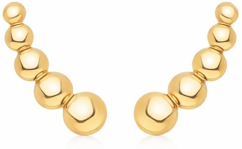Imagem principal Brinco Ear Cuff Esferas Banhado a Ouro 18k Alexandra Michelassi Semijoias dourado Alexandra Michelassi Semijoias dourado