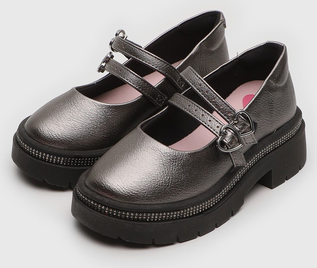 Infantil - Sapatilha Molekinha Tiras Metalizadas