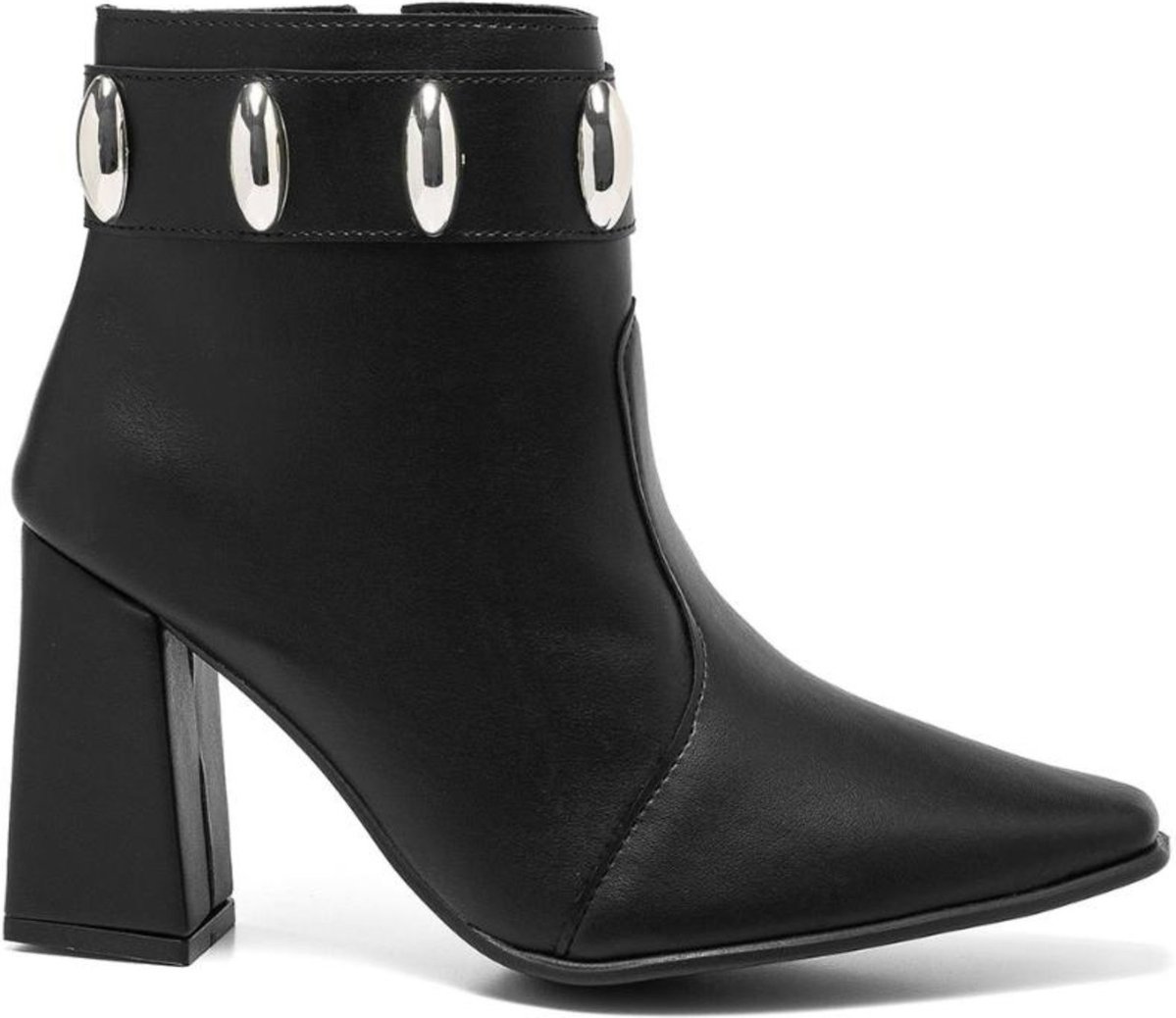 Imagem principal Bota Feminina Stessy Shoes Cano Curto Salto Grosso Casual Lesma Elegante marrom Stessy Shoes marrom