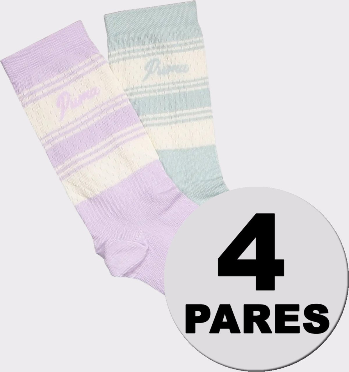 Kit Meias Puma Cano Longo 4 Pares Feminina Lilás e