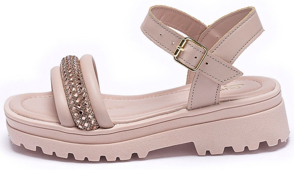 Infantil - Sandália Feminina Tininha Tira Strass Festa