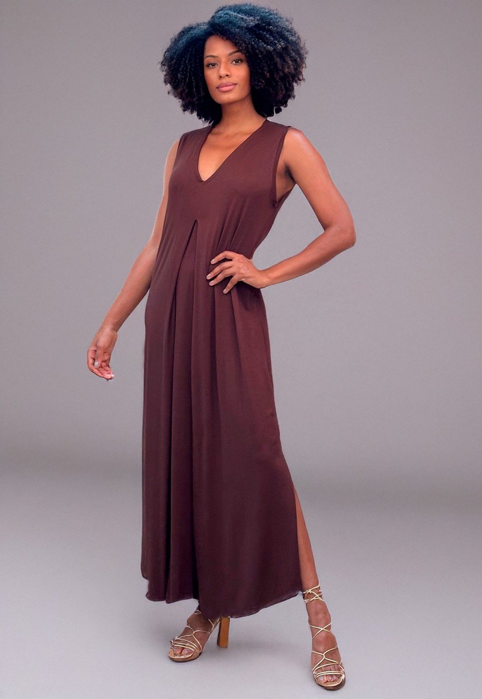 Vestido Amazonia Vital Longo Acará Malha