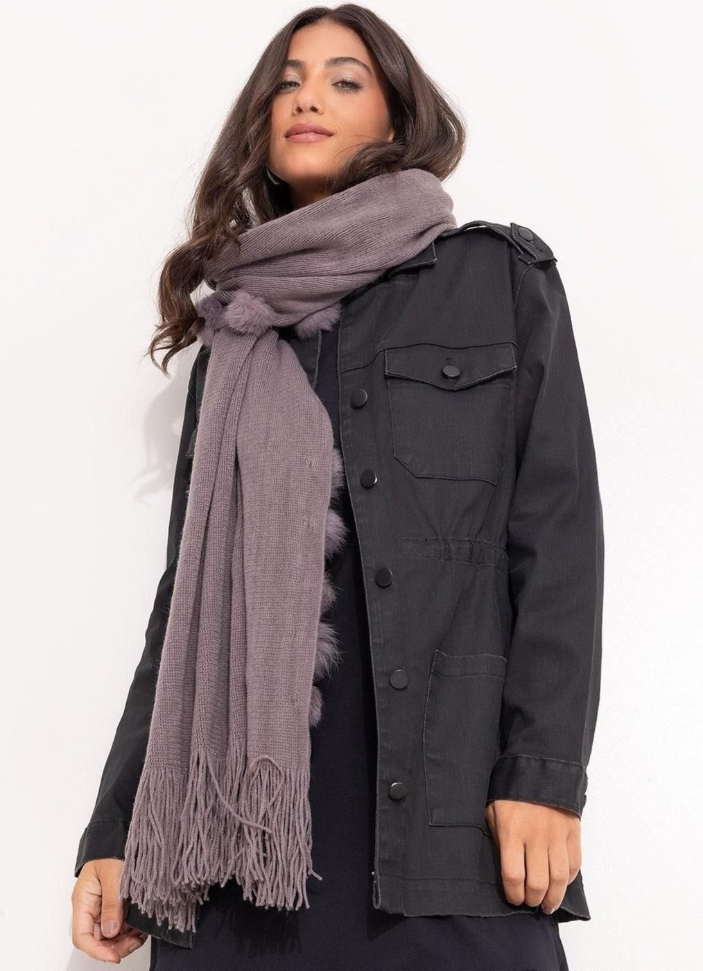 Parka Sarja Preta Colorido