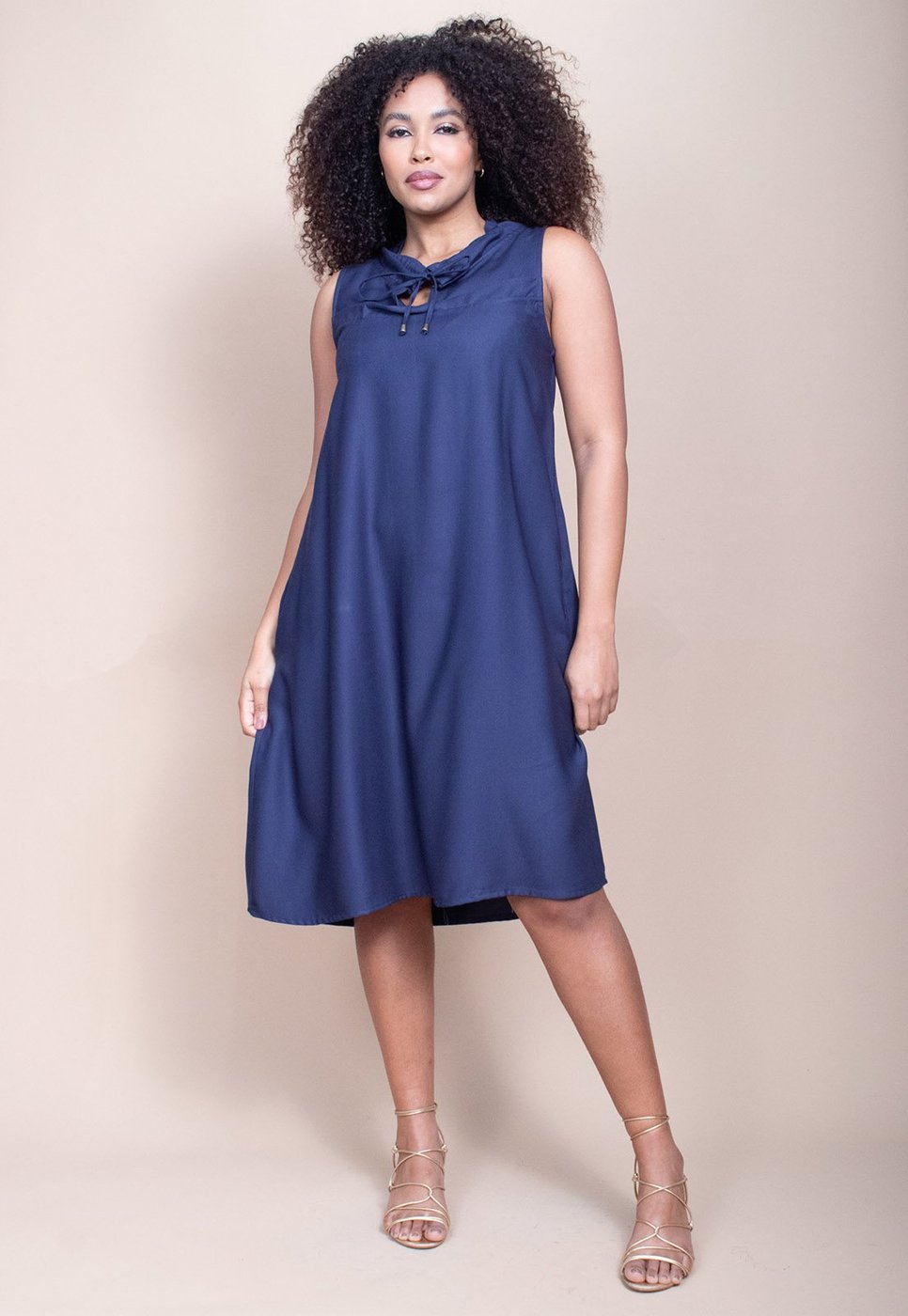 Vestido Midi Cabanafree Viscose Piaf