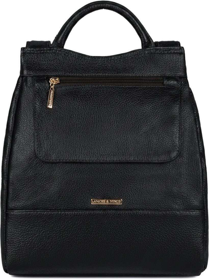 Imagem principal Mochila pequena antifurto couro liso Susan Andrea Vinci verde Andrea Vinci verde