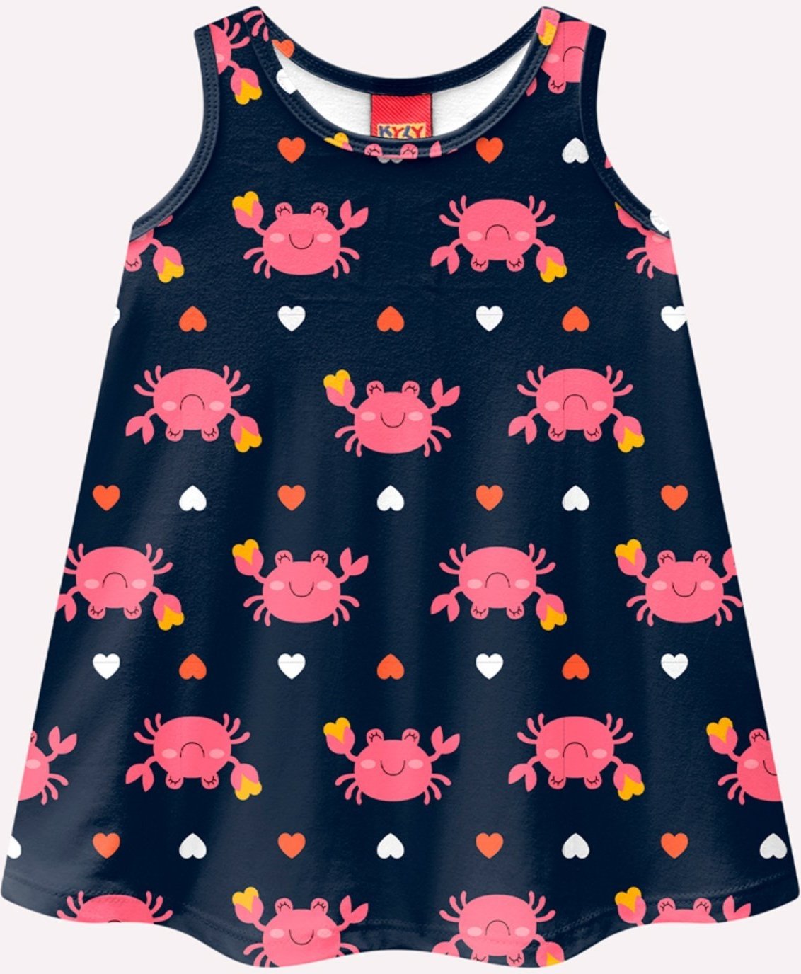 Imagem principal Infantil - Vestido Menina Carangueijos Kyly azul marinho Kyly azul marinho