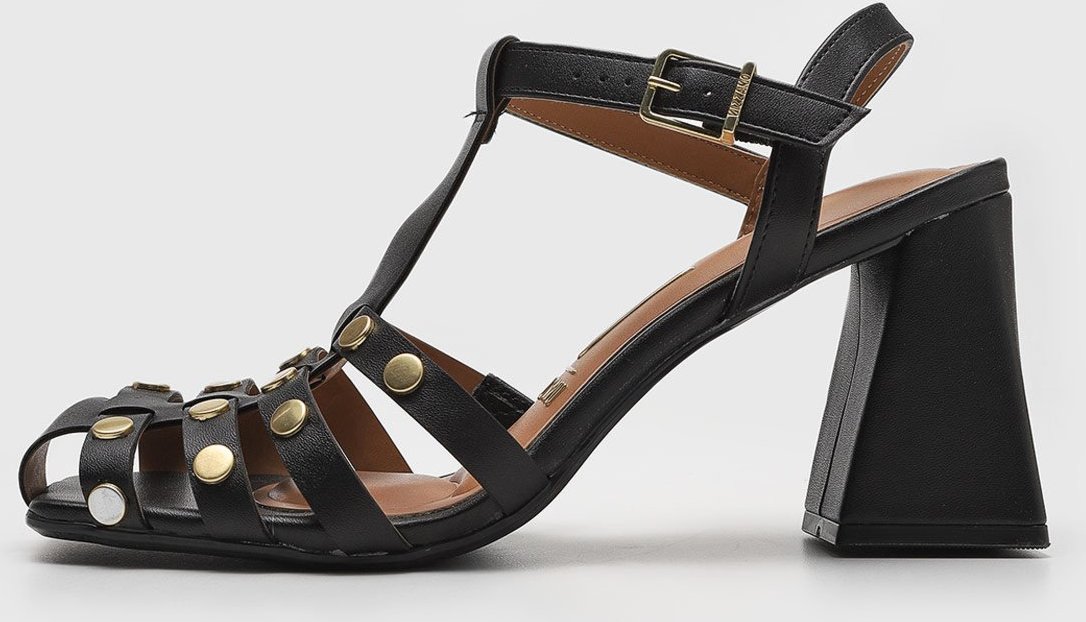 Sandália Vizzano Fechada Tachas Preta