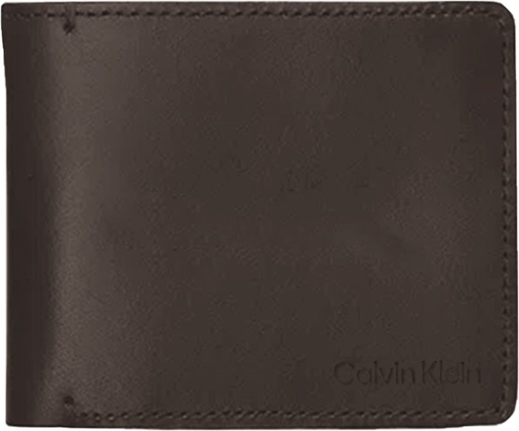 Imagem principal Carteira Calvin Klein Couro Horizontal Logo Floater Café marrom Calvin Klein marrom