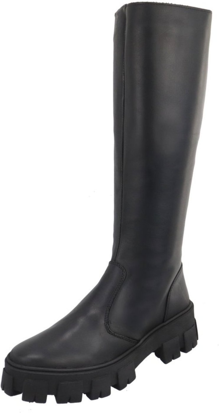 Imagem principal Bota Feminina Paula B Em Couro Legítimo Solado Tratorado Cano Longo Montaria preto PAULA B preto