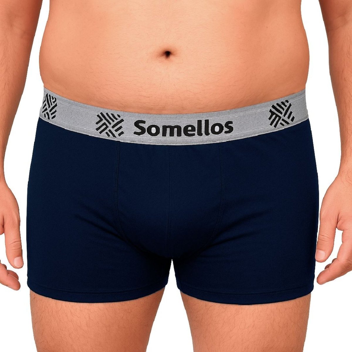 Imagem principal Cueca Boxer Somellos PLUS SIZE Microfibra Premium Confortável Di Nuevo azul marinho Di Nuevo azul marinho