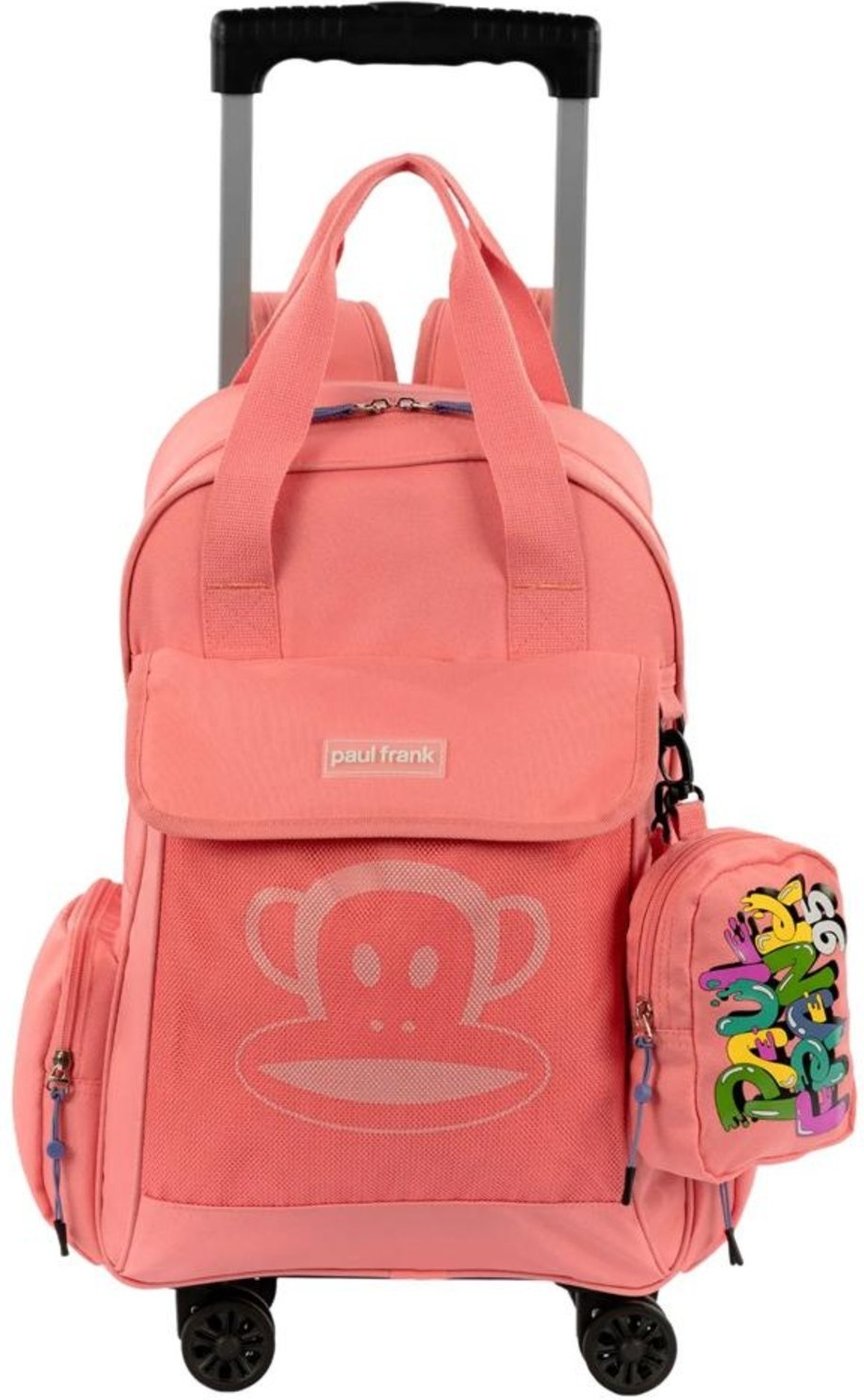 Imagem principal Infantil - Mochila Sestini Carrinho 4 Rodas Paul Frank 2 em 1 Coral incolor coral Sestini incolor coral