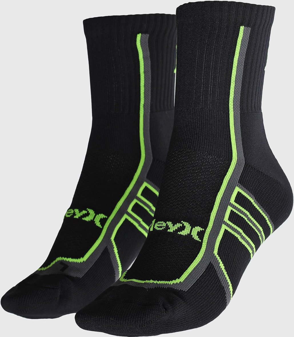 Meia Unissex Hurley Performance Cano Alto Preta e Verde Neon