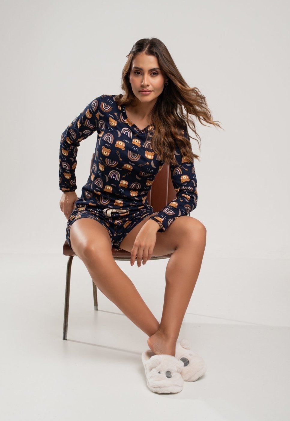 Imagem principal Pijama Short e Blusa M/L Malha Salvatore Fashion rosa Salvatore Fashion rosa