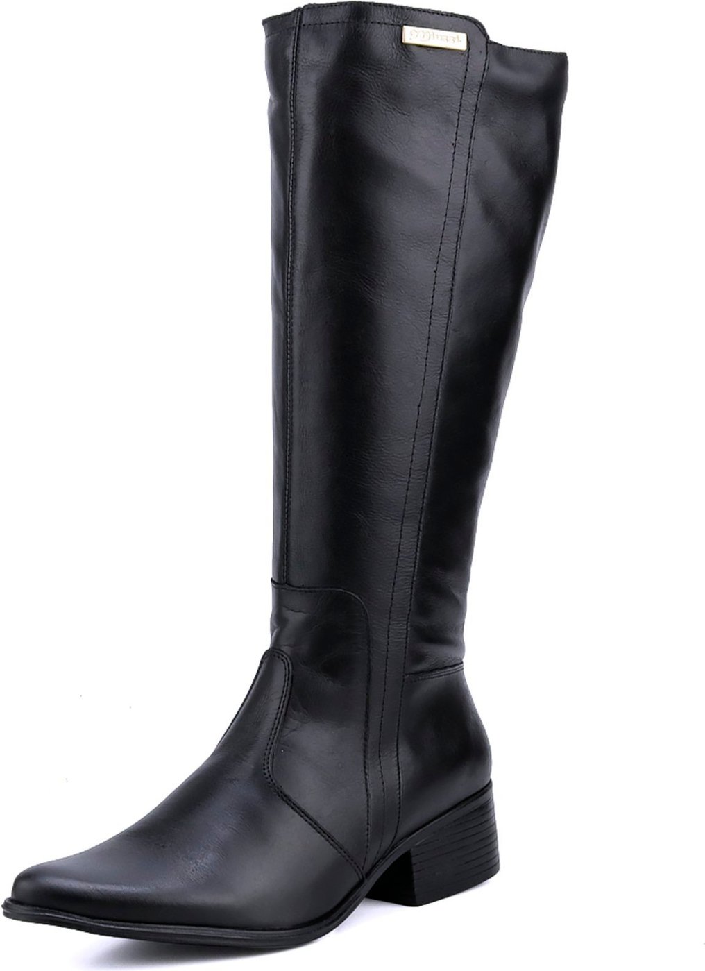 Imagem principal Bota Montaria Mr. Gutt Bico fino de Couro Preta preto Mr. Gutt preto