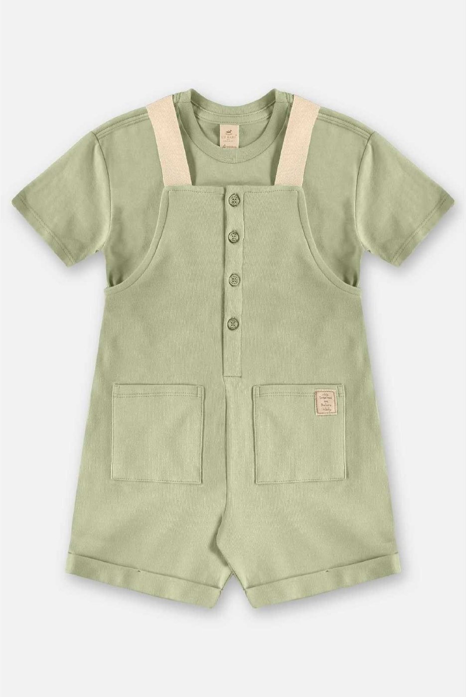Imagem principal Infantil - Conjunto com Jardineira e Camiseta Up Baby verde Up Baby verde