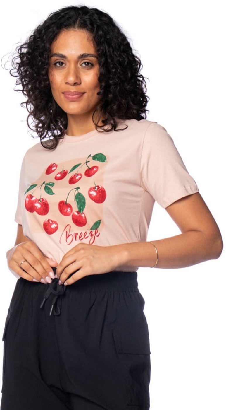 Imagem principal T-Shirt Feminina Rovitex Estampa Cerejas rosa Rovitex rosa