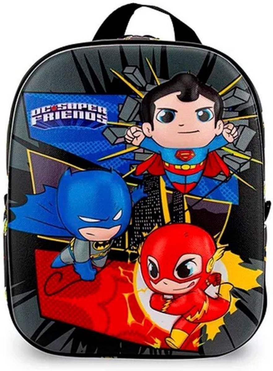 Infantil - Mochila MaxToy Super Friends Preto