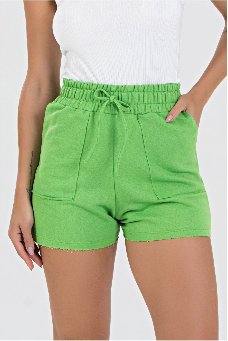 Imagem principal Short Moletinho Nick com Bolso Meu Jeans verde Meu Jeans verde